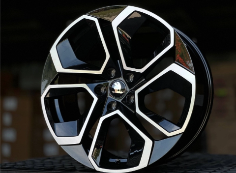 Литые диски SKODA GLOSS BLACK FACE 19” 5x112 ET40 8.5J D57.1