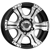 K&K Байконур 7x15 6*139.7 ET-5 DIA110.1 Алмаз черный Литой