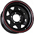Grizzly SW01 7x15 5*139.7 ET15 DIA108.6 Shinning Black With 2 Red Line Штампованный