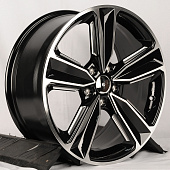 Диски Luistone AU016 8.0x18/5x112 D66.6 ET40 Gloss black machined face + Milling window