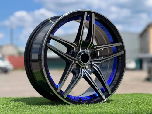 Литые диски Vossen 5371  15, 4x100, GLOSS BLACK FACE BLUE (ET: 35, DIA: 73.1, W: 7)